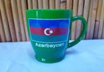 Tasse à café ou thé verte avec drapeau de l'Azerbaïdjan, Comme neuf, Tasse(s) et/ou soucoupe(s), Uni, Céramique