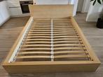 Ikea Malm bed van 160 cm met lattenbodem, Huis en Inrichting, Slaapkamer | Bedden, Gebruikt, Verzenden, Beige, Tweepersoons