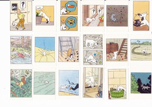Lot complet de 64 chromos Milou - Concours Bubble gum 1964, Verzamelen, Stripfiguren, Zo goed als nieuw, Plaatje, Poster of Sticker