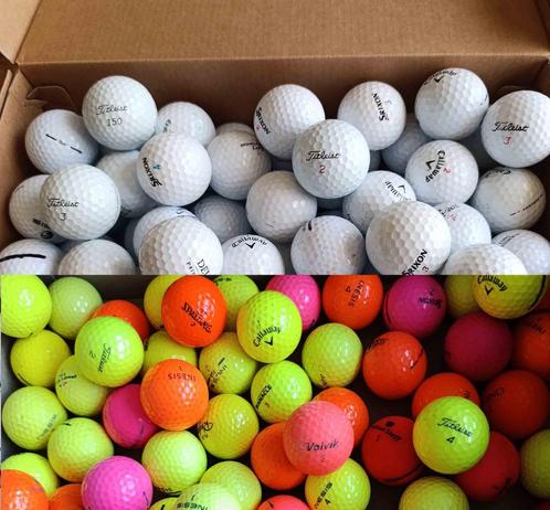 Witte en gekleurde ballen, perfecte staat., Sport en Fitness, Golf, Zo goed als nieuw, Bal(len), Callaway, Ophalen
