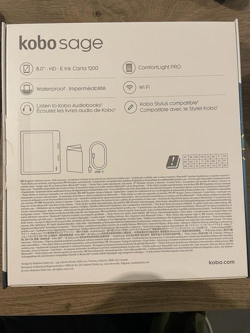 e-reader Kobo Sage met hoes en stylus, Computers en Software, E-readers, Zo goed als nieuw, 8 inch, 16 GB of meer, Touchscreen