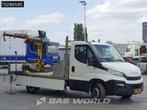 Iveco Daily 35S14 Open Laadbak Kraanwagen Hyva HA15 Euro6 3,, Auto's, Stof, Euro 6, Iveco, Wit