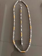 2 x Ketting met armband goud en zilver, Handtassen en Accessoires, Ophalen, Zo goed als nieuw, Goud