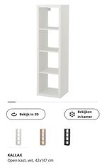 IKEA - kallax witte kast 4x1, Maison & Meubles, Armoires | Bibliothèques, Utilisé, Enlèvement ou Envoi