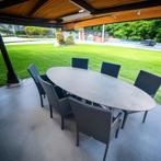 NIEUWE XXL tuintafel 2600x1100 12mm volkeramiek, Tuin en Terras, Ophalen, Nieuw, Ovaal, Aluminium