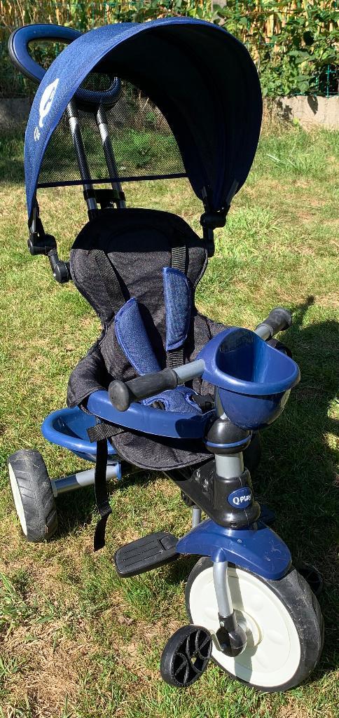 Qplay tricycle bleu, Fietsen en Brommers, Fietsen | Driewielers, Zo goed als nieuw, Duwstang, Ophalen