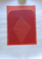 RENAAT IVENS / ABSTRACTIE / KLEURLITHO / 70x50cm / SIG 1975, Antiek en Kunst, Kunst | Litho's en Zeefdrukken, Ophalen of Verzenden