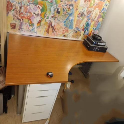 In hoogte verstelbare kantoor-/studententafel met laden, Antiek en Kunst, Antiek | Meubels | Tafels, Ophalen