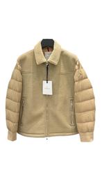 Moncler Jumeaux Logo Lambskin winterjas beige Maat M L, Kleding | Heren, Ophalen of Verzenden