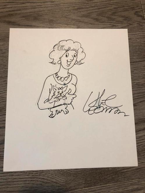 Originele tekening fc de kampioenen van hec leemans, Verzamelen, Stripfiguren, Ophalen of Verzenden