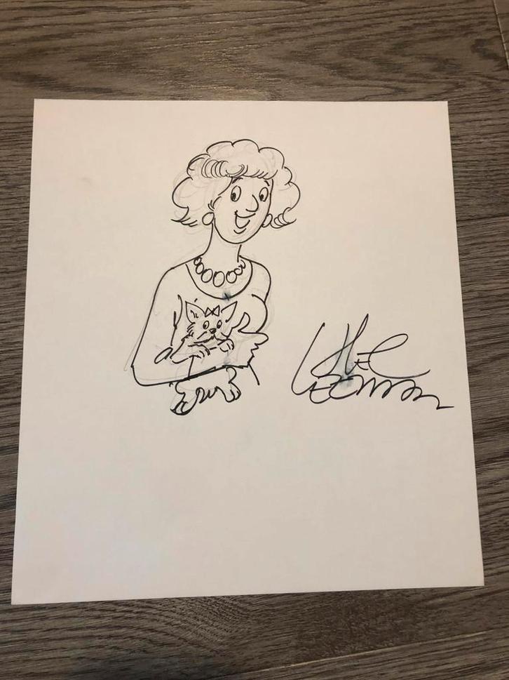 Originele tekening fc de kampioenen van hec leemans, Verzamelen, Stripfiguren, Ophalen of Verzenden