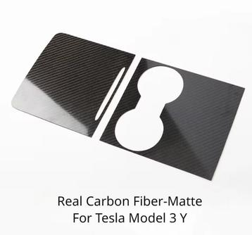 Echte Matte Carbon Fiber Middenconsole Cover  Tesla Model Y beschikbaar voor biedingen