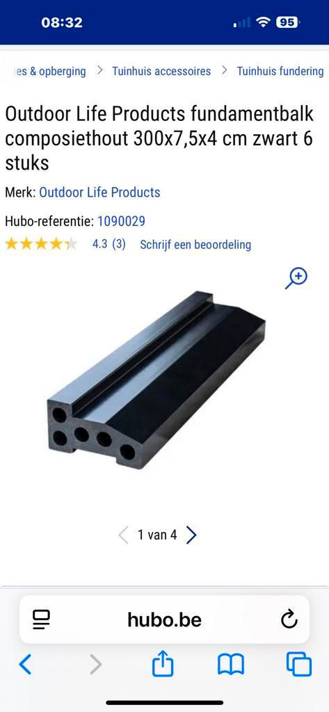Fundament balk tuinhuis tot 45 mm dik, Tuin en Terras, Tuinhuizen, Zo goed als nieuw, Tuinhuis, Ophalen