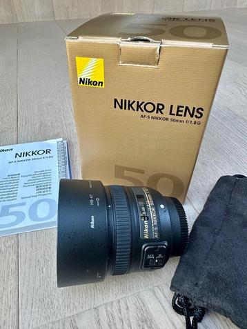 AF-S Nikon 50mm f/1.8G lens - Zo goed als nieuw beschikbaar voor biedingen