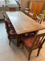 Grande table en chêne avec 8 chaises., Maison & Meubles, Tables | Tables à manger, Chêne