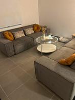 Zetelset te koop, Huis en Inrichting, Ophalen, Gebruikt, Grijze zetel, Stof