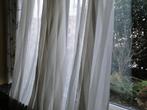 witte glasgordijnen, Huis en Inrichting, Stoffering | Gordijnen en Lamellen, Ophalen, 100 tot 150 cm, Wit, Nieuw