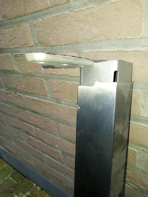 2 Inox poten om aanbouwtafel te maken, Huis en Inrichting, Keuken | Keukenelementen, Zo goed als nieuw, Ophalen