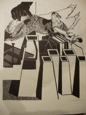 LINOGRAVURES SCHEPENS HERMAN, mai 1973, 8 pièces, en paque