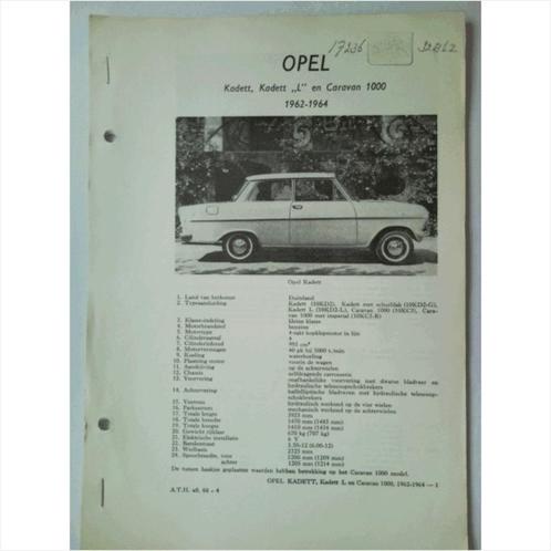 Opel Kadett L Caravan 1000 Vraagbaak losbladig 1962-1964 #1, Livres, Autos | Livres, Utilisé, Opel, Enlèvement ou Envoi