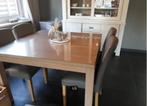 Tafel en stoelen, Huis en Inrichting, Ophalen, Teakhout, Zo goed als nieuw, Vier personen