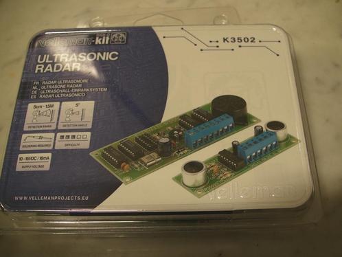 Velleman K3502 Ultrasone radarkit, Hobby en Vrije tijd, Elektronica-componenten, Zo goed als nieuw, Ophalen of Verzenden