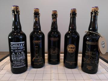 5x Chimay Bleu Grande Réserve Sérigraphiée beschikbaar voor biedingen