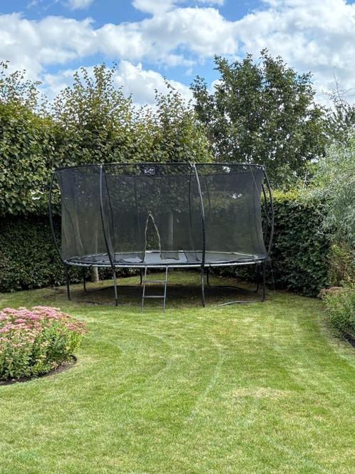 EXIT Silhouette trampoline diameter 427cm met trapje, Kinderen en Baby's, Speelgoed | Buiten | Trampolines, Gebruikt, Ophalen
