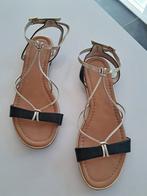 Damessandalen goud/zwart, maat 40., Kleding | Dames, Schoenen, ANDERE, Zwart, Zo goed als nieuw, Sandalen of Muiltjes