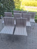 grijsgroene design eetkamerstoel- 8 beschikbaar, Huis en Inrichting, Stoelen, Ophalen, Gebruikt, Overige kleuren, Modern en toch tijdloos