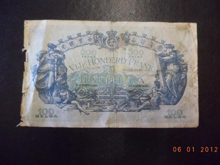 av 1 ancien billets de banque de 500 francs belge, Timbres & Monnaies, Billets de banque | Belgique, Billets en vrac, Enlèvement ou Envoi