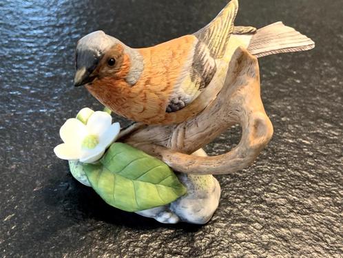 Menthe de Franklin Porcelaine Figurine - Oiseaux Chaf finch, Verzamelen, Beelden en Beeldjes, Gebruikt, Dier, Ophalen of Verzenden