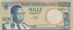 BANQUE NATIONALE DU CONGO 1000 MILLE FRANCS 1961, Postzegels en Munten, Los biljet, Ophalen of Verzenden, Overige landen