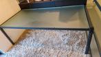 Bureau et étagère en acier et verre dépoli, Maison & Meubles, Enlèvement, Comme neuf, Bureau