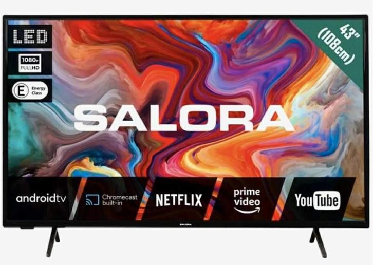 smart tv Salora, TV, Hi-fi & Vidéo, Télévisions, Neuf, LED, 100 cm ou plus, Full HD (1080p), Autres marques, Smart TV, Enlèvement