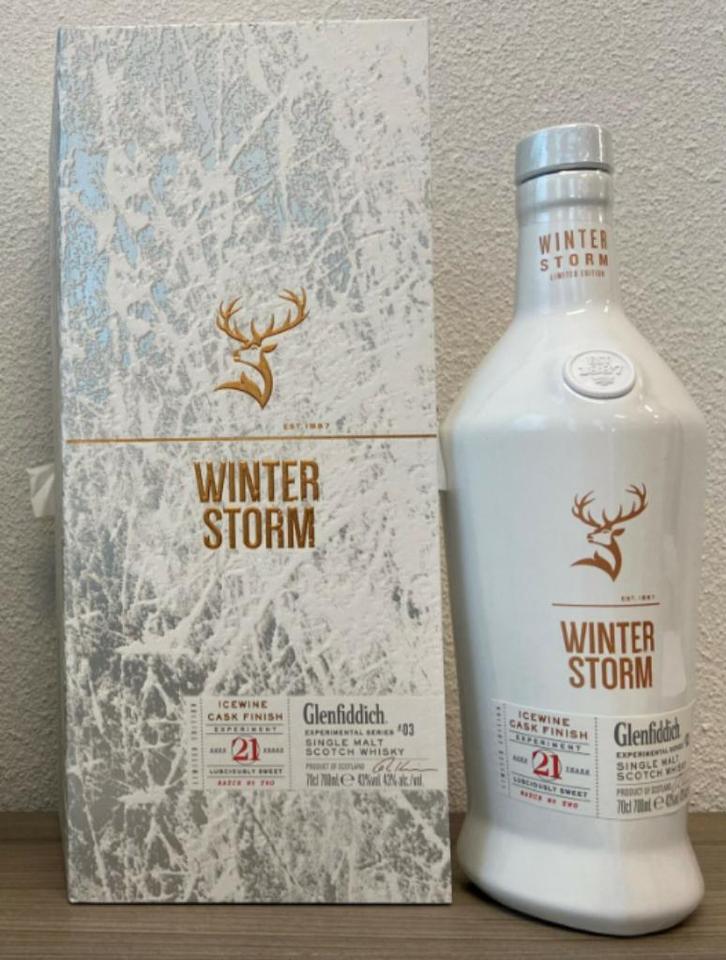 Glenfiddich Winter Storm 21 YO Batch #2 Icewine Cask Finish, Verzamelen, Wijnen, Nieuw, Overige typen, Overige gebieden, Vol, Ophalen of Verzenden