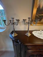 kandelaar, Huis en Inrichting, Woonaccessoires | Kandelaars en Kaarsen, Ophalen, Zo goed als nieuw, Zilver, Kandelaar