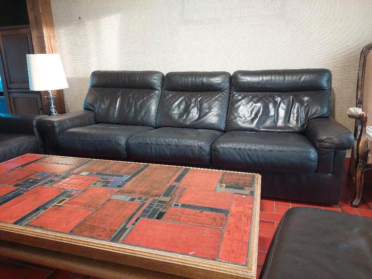 DURLET lederen salon Montreal, Huis en Inrichting, Zetels | Complete zithoeken, Gebruikt, Leer, Ophalen