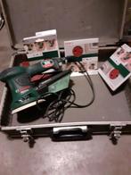 Bosch schuurmachine met schuurpapier en koffer., Ophalen, Zo goed als nieuw
