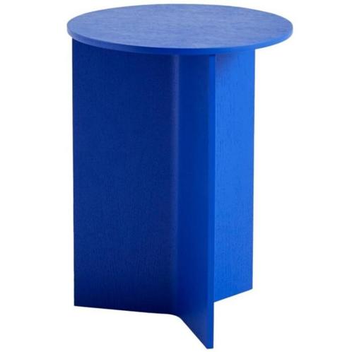 Hay Slit High Bijzettafel Ø35 Cm - Vivid Blue, Huis en Inrichting, Tafels | Bijzettafels, Nieuw, Rond, 45 tot 60 cm, Minder dan 55 cm