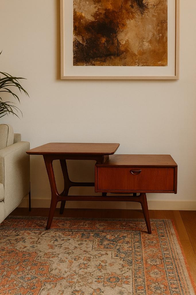 Louis- Van Teeffelen tv tafel voor Webé, Huis en Inrichting, Tafels | Sidetables, Gebruikt, 50 tot 75 cm, 100 tot 150 cm, Rechthoekig