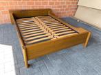 Bed in eik / 140x200cm / met lattenbodem, Huis en Inrichting, Slaapkamer | Bedden, Ophalen, Gebruikt, Tweepersoons, 140 cm