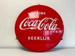 Drink Coca Cola emaille reclamebord XL, Verzamelen, Reclamebord, Gebruikt, Ophalen of Verzenden