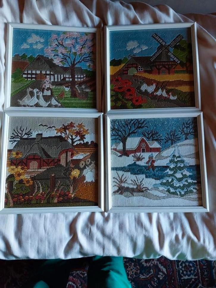 4 seizoenen borduurwerk, Hobby en Vrije tijd, Borduren en Borduurmachines, Zo goed als nieuw, Ophalen of Verzenden