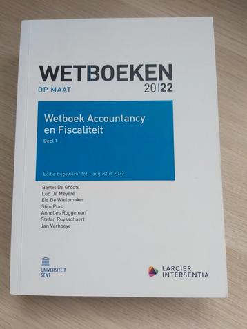 Wetboek Accountancy en fiscaliteit - UGENT 2022 beschikbaar voor biedingen