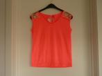 Fluo koraalroze trui top met kant Maat 38/40, Kleding | Dames, Ophalen of Verzenden, Maat 38/40 (M)