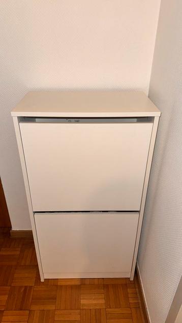 BISSA Schoenenkast 2 vakken, wit, 49x28x93 cm beschikbaar voor biedingen
