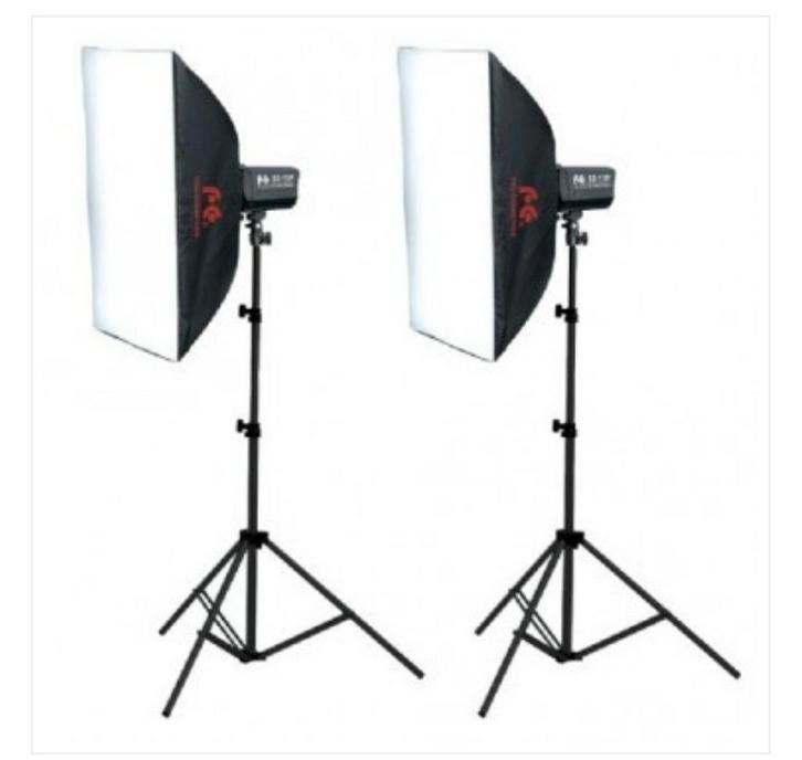 Falcon eyes flitssets met softbox, Audio, Tv en Foto, Foto | Flitsers, Ophalen