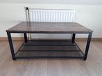 Salontafel ijzeren onderstel met houten blad, Ophalen, Zo goed als nieuw
