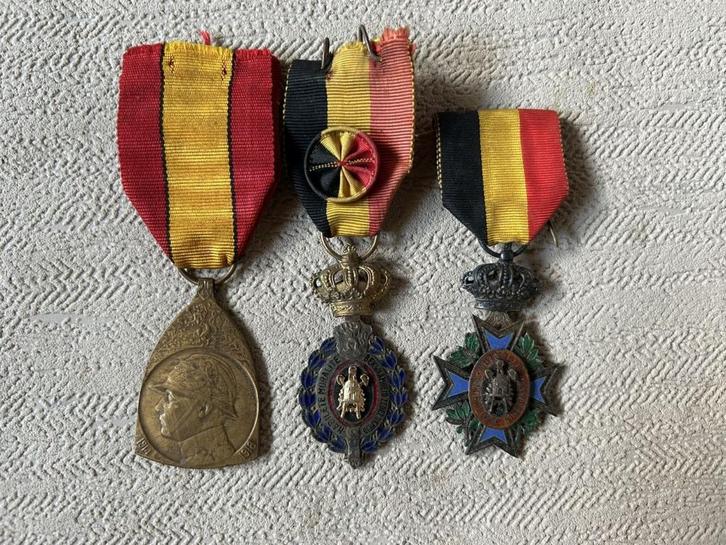 wo1 - Belgische medailles Herinneringsmedaille etc., Verzamelen, Militaria | Algemeen, Landmacht, Lintje, Medaille of Wings, Ophalen of Verzenden